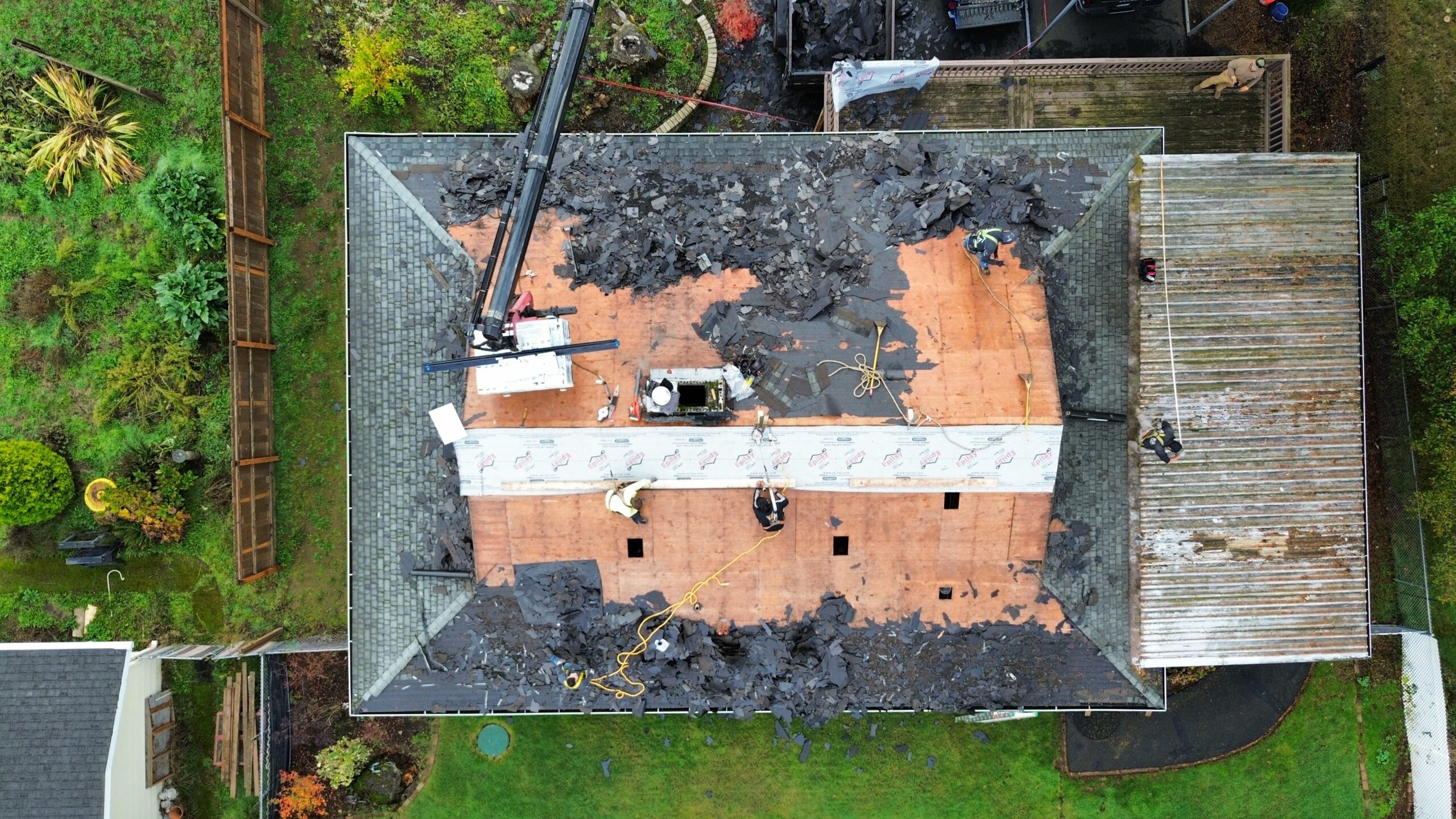 A roof replacement done by Alfred's Roofing in Vancouver, WA