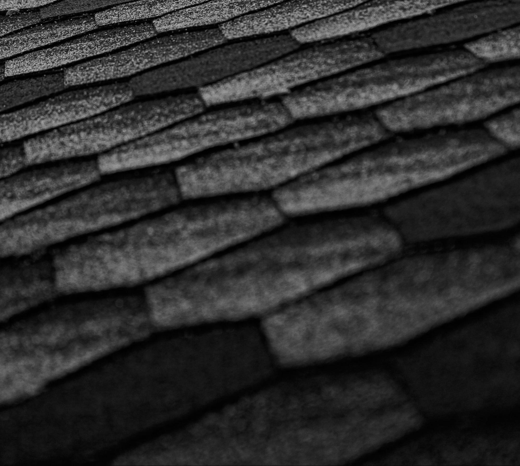 Dark, dimensional designer shingles on a Vancouver, WA roof. 